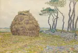 Loguivy, pins et meule, juillet 1901 by Henri Rivière, Aquarelle, sold Jun 2008