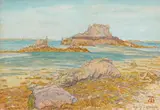 Loguivy, grève et rochers, juillet 1901 by Henri Rivière, Aquarelle, sold Jun 2008