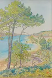 Coz-Castel, juillet 1901 by Henri Rivière, Aquarelle, sold Jun 2008