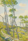 Loguivy, pins, août 1901 by Henri Rivière, Aquarelle, sold Jun 2008