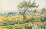 Morgat, le village de Lesquiffinec, septembre 1913 by Henri Rivière, Aquarelle, sold Jun 2008