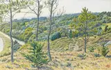 Morgat, lande et taillis sur les rochers, septembre 1916 by Henri Rivière, Aquarelle, sold Jun 2008