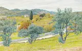 Nyons, novembre 1926 by Henri Rivière, Aquarelle, sold Jun 2008