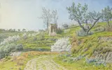 Hyères, janvier 1930 by Henri Rivière, Aquarelle, sold Jun 2008