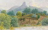 Buis-les-Baronnies, la Petite Aiguille, octobre 1939 by Henri Rivière, Aquarelle, sold Jun 2008