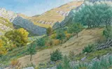 Buis-les-Baronnies, vallée de l'Ouvèze, octobre 1939 by Henri Rivière, Aquarelle, sold Jun 2008