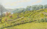 Buis-les-Baronnies, vallée de l'Ouvèze, décembre 1940 by Henri Rivière, Aquarelle, sold Jun 2008