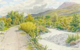 Buis-les-Baronnies, le Menon, octobre 1943 by Henri Rivière, Aquarelle, sold Jun 2008