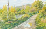 Buis-les-Baronnies, chemin du Menon, octobre 1943 by Henri Rivière, Aquarelle, sold Jun 2008