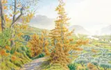 Buis-les-Baronnies, vallée de l'Ouvèze, décembre 1943 by Henri Rivière, Aquarelle, sold Jun 2008