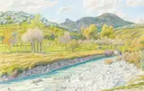 Buis-les-Baronnies, le Menon, décembre 1943 by Henri Rivière, Aquarelle, sold Jun 2008