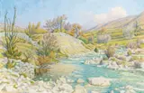 Buis-les-Baronnies, le Menon, mars 1944 by Henri Rivière, Aquarelle, sold Jun 2008
