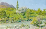 Buis-les-Baronnies, matin de printemps, bords du Menon, avril 1944 by Henri Rivière, Aquarelle, sold Jun 2008