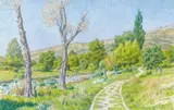 Buis-les-Baronnies, les bords du Menon, mars 1944 by Henri Rivière, Aquarelle, sold Jun 2008