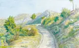 Buis-les-Baronnies, le Chevalet et la Montagne, août 1944 by Henri Rivière, Aquarelle, sold Jun 2008