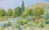 Buis-les-Baronnies, bords du Menon au printemps, mai 1944 by Henri Rivière, Aquarelle, sold Jun 2008
