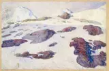 Le massif du Mont-Blanc by André-Charles Coppier, Aquarelle, sold Jun 2008