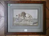Le laboureur by Théodore Fort, Aquarelle, sold Jun 2008