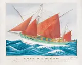 Le Dundee thonier face à l'océan du port des Sables-d'Olonne by Gilbert Pajot, Gouache signée, sold Jun 2008