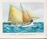 La barque de pêche Rose-Printanière du port des Sables by Gilbert Pajot, Gouache signée, sold Jun 2008
