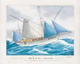 Le Dundee thonier Bise-Dur de l'Ile d'Yeu by Gilbert Pajot, Gouache signée, sold Jun 2008