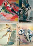 Mademoiselle Christiane Vaussard et M. Bact (?) de l'Opéra de Paris - Suite romantique by Jean Toth, Gouache aquarellée signée en bas à droite et légendée dans le bas sur le support, sold Jun 2008