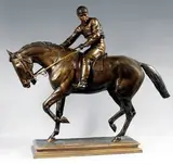 Le grand jockey by Isidore Bonheur, Épreuve ancienne en bronze patiné, sold Jun 2008