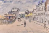 Sèvres rue Troyon by Daniel Urbain Dourouze, Aquarelle sur papier, sold Oct 2021