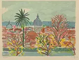 Vue de Rome depuis le Pincio by Robert Savary, Lithographie moderne, sold Oct 2021