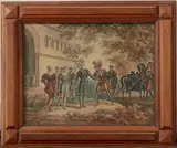 Scènes de tournois by Hippolyte Lecomte, Aquarelle et gouache, une paire, sold Sep 2017