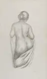 Femme nue de dos drapée by Aristide Maillol, Lithographie monogrammée au crayon, bords un peu jaunis, quelques rousseurs, sold Jun 2017