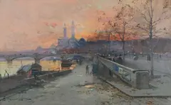 L'ancien Trocadéro by Eugène Galien-Laloue, Aquarelle et gouache, sold Jun 2017