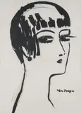 Les Cheveux courts by Kees van Dongen, 1926, Lithographie sur chine, sold Jun 2017