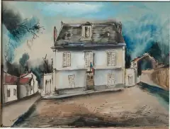La mairie by Maurice de Vlaminck, Gouache, aquarelle et encre, sold Jun 2017