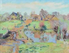 Crozant by Armand Guillaumin, 1905, Pastel, sold Jun 2017