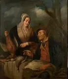 La préparation du repas by Ferdinand de Braekeleer, Panneau d'acajou, sold Jun 2017