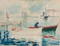 Le port de Saint Raphaël by Francis Picabia, 1922, Aquarelle sur papier, marouflée sur carton, sold Jun 2018