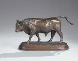 Taureau marchant by Rosa Bonheur, Bronze à patine brun foncé signé Rosa B, sold Nov 2007