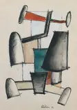 Sans titre by Jean Hélion, 1934, Encre de Chine et aquarelle sur papier, sold Nov 2007