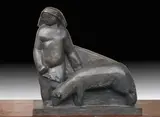 Gardeuse de moutons by Joseph Csaky, 1929, Epreuve en bronze à patine brune nuancée vert, sold Nov 2007