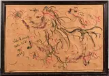 Chevaux au galop by Kusama Affandi, 1965, Pastel sur papier chamois, sold Nov 2023