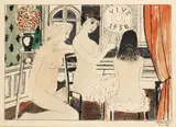 Vive 1958 by Paul Delvaux, 1958, Aquarelle et encre sur papier, sold Dec 2010