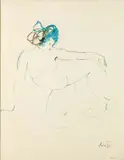 Nu féminin by Léonor Fini, Aquarelle sur papier Canson, sold Dec 2010