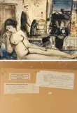 Le rêve, nu étendu by Paul Delvaux, 1933, Aquarelle et encre sur papier, sold Dec 2010