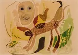 Singe, circa 1929 by Victor Brauner, Aquarelle sur papier, sold Dec 2010