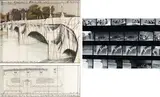 The pont neuf wrapped (Project for Paris), quai du Louvre, Q. de la Messagerie, Ile de la Cité, Q.de Conti, Q.des gds Augustins by Christo et Jeanne-Claude, 1984, Pastel, collage de tissus, et fusain sur carton, sold Dec 2010