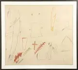 Untitled by James Brown, 1984, Aquarelle et crayons sur papier, sold Dec 2010