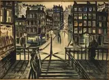 Paris la nuit by Frans Masereel, 1926, Encre et aquarelle sur papier, sold Dec 2010