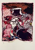 Passe muraille by Pierre Alechinsky, Lithographie signée et numérotée, sold Dec 2010