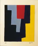 Composition 1957 by Jean Leppien, Gouache sur papier, sold Dec 2010